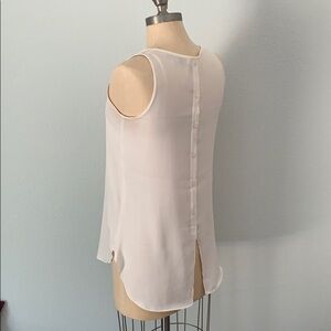 LOFT women’s cream button tank blouse